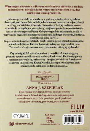 Wybór Julianny. Dziedzictwo rodu - Anna J. Szepielak [KSIĄŻKA]