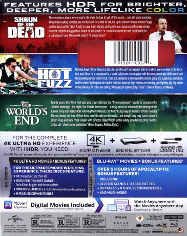 The Three Flavors Cornetto Trilogy: Shaun of the Dead / Hot Fuzz / The World's End (Wysyp żywych trupów / Ostre psy / To już koniec) [3xBlu-Ray 4K]+[3xBlu-Ray]