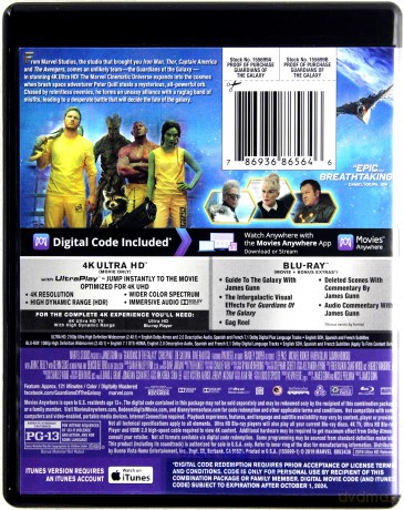 Guardians of the Galaxy (Strażnicy Galaktyki) [Blu-Ray 4K]+[Blu-Ray]