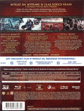 Hobbit: Trylogia Wydanie Rozszerzone 3D Pakiet [6xBlu-Ray 3D]+[9xBlu-Ray]