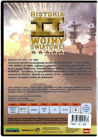 Historia II Wojny Światowej 16: Włochy XI 1942- VI 1944  [DVD]