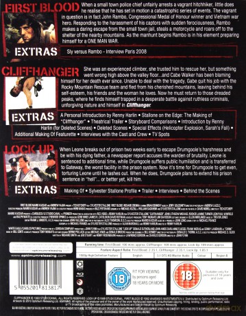 Stallone Collection: First Blood / Cliffhanger / Lock Up (Rambo: Pierwsza Krew / Na krawędzi / Osadzony) [3xBlu-Ray]