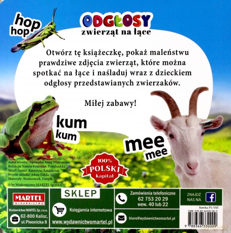 Odgłosy zwierząt na łące - Agnieszka Anna Wiatrowska [KSIĄŻKA]