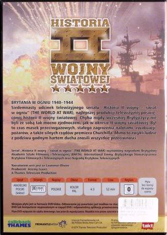 Historia II Wojny Światowej 17: Brytania w ogniu 1940-1944 [DVD]