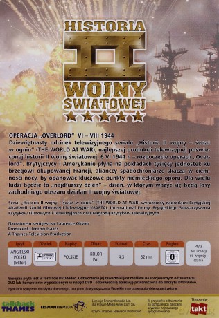 Historia II Wojny Światowej 19:Operacja Overlord VI-VIII 1944[DVD]
