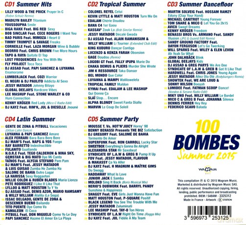 100 Bombes Summer 2015 [CD]