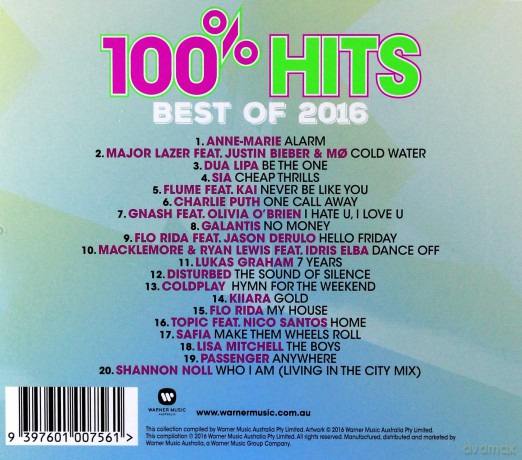 100% Hits Best Of 2016 [CD]