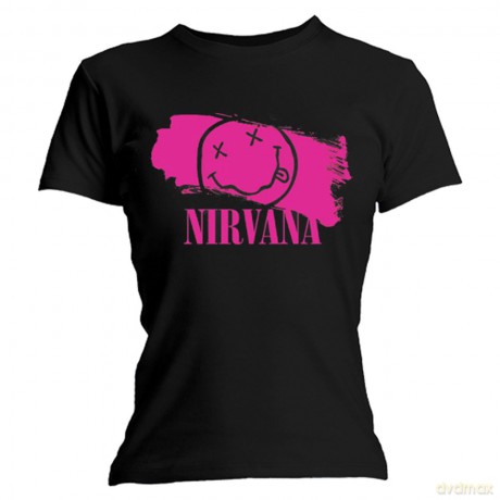 Nirvana: Stripey Pink, Black, Womens, (XL) [T-Shirt]