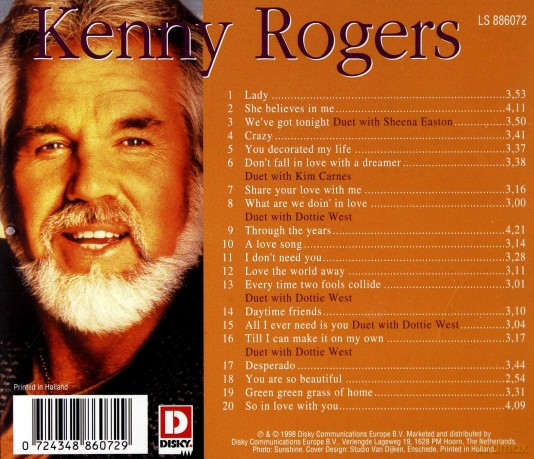 Kenny Rogers: 20 Great Love Songs [CD]