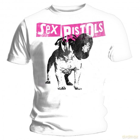 Sex Pistols: Bull Dog, White, Men's, (S) [T-Shirt]