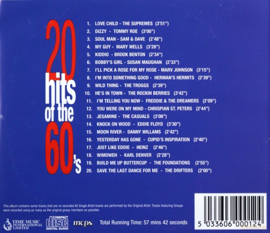 20 Hits Of The 60'S [CD]