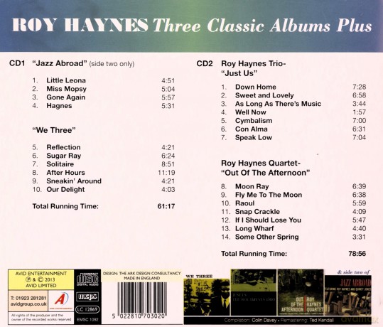 Roy Haynes: 3 Classic Albums Plus [2CD]