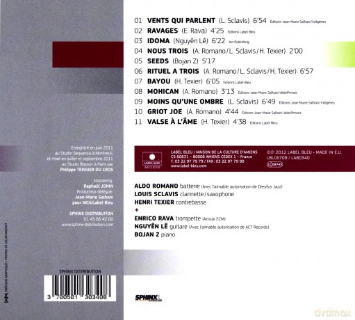 Romano Sclavis Texier: 3+3 [CD]