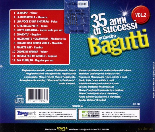 Orchestra Bagutti: 35 Anni Di Successi 2 [CD]