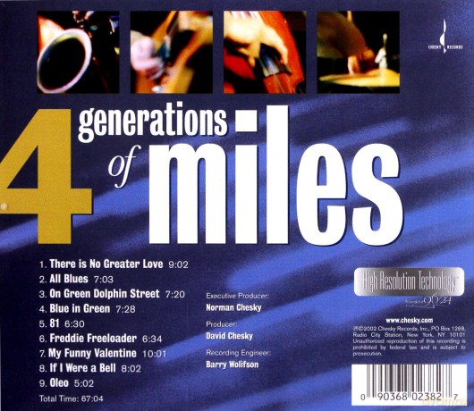 George Coleman: 4 Generation Of Miles [CD]