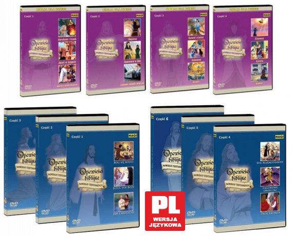 Opowieści Biblijne Nowego i Starego Testamentu (Biblia dla dzieci) Pakiet [10DVD]