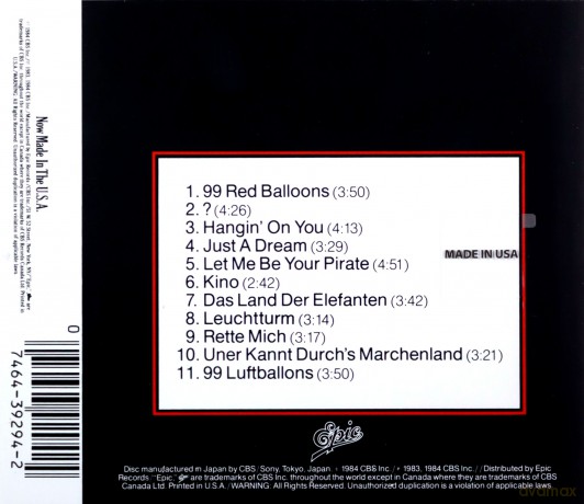 Nena: 99 Luftballoons [CD]