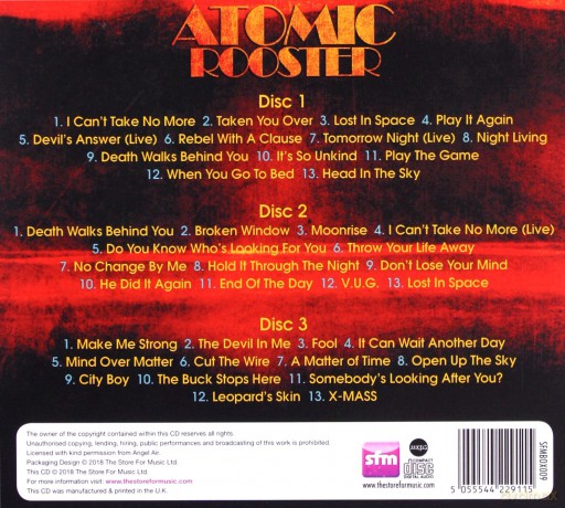 Atomic Rooster: A Classic History Of [CD]