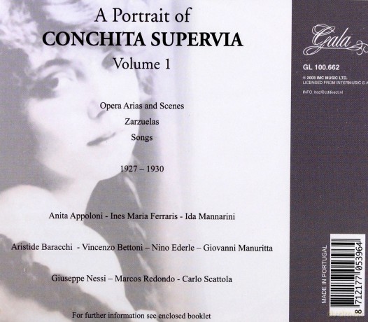Conchita Supervia: A Portrait of Conchita Supervia -Volume One [4CD]