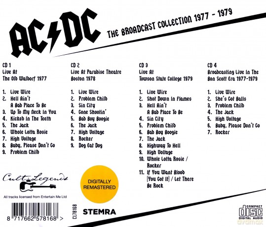 A: Ac/Dc - The Broadcast Collection 1977-1979 (4 Cd) [CD]