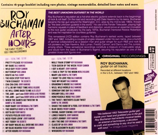Roy Buchanan: After Hours - The Early Years 1957-1962 Recordings [CD]