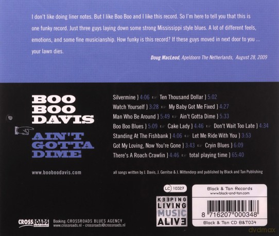 Boo Boo Davis: Ain't Gotta Dime [CD]