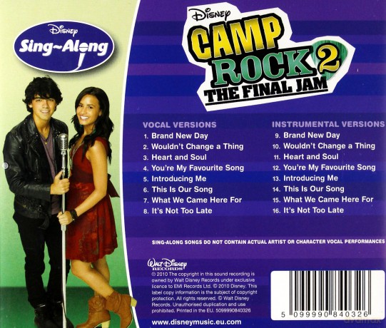 Camp Rock 2 soundtrack (Singalong) [CD]