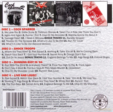 Cock Sparrer: Albums 1978-87: 4cd Clamshell Boxset [4CD]