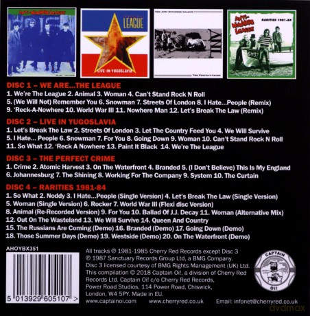 Anti-Nowhere League: Albums 1981-87: 4cd Boxset [4CD]