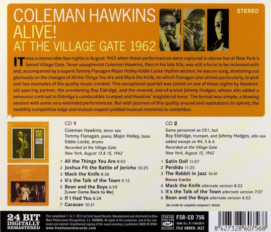 Coleman Hawkins: Alive! At The Village G. [2CD]