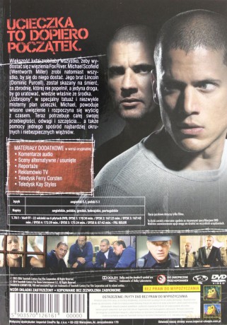 Prison Break: Skazany na śmierć Sezon 1 [BOX] [6DVD]