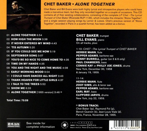 Chet Baker: Alone Together -Digi- [CD]