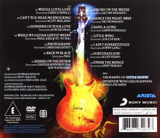 Santana: Guitar Heaven: The Greatest Guitar Classics Of All Time [CD]+[DVD]