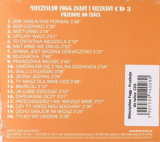Mieczysław Fogg: Mieczysław Fogg Znany i Nieznany - Przeboje do tańca (digipack) [CD]