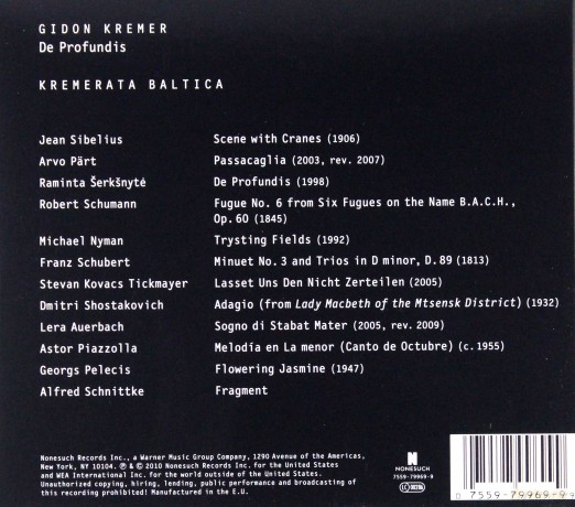 Gidon Kremer: De Profundis [CD]