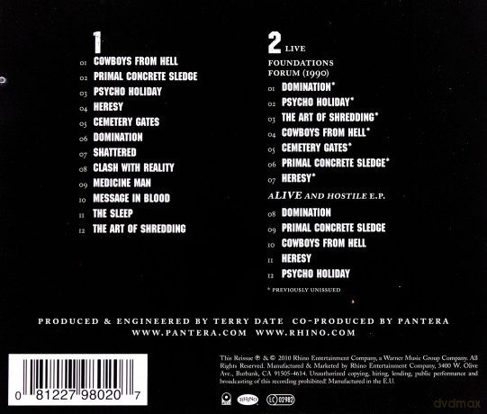 Pantera: Cowboys From Hell [2CD]