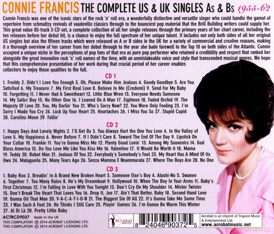 Connie Francis: Complete Us & Uk Singles [3CD]