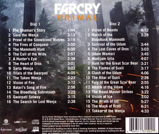 Jason Graves: Far Cry Primal: Original Game Soundtrack [2CD]