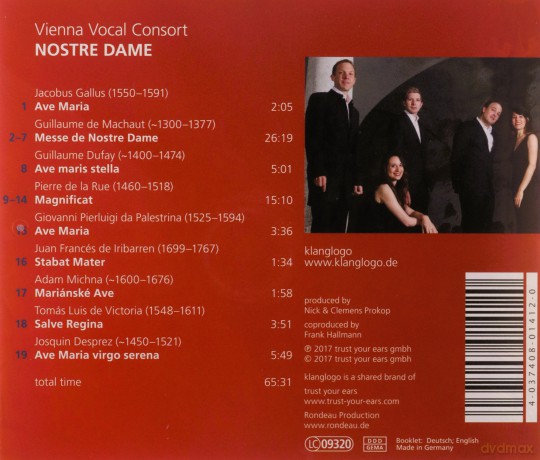 Vienna Vocal Consort: Guillaume De Machaut: Nostre Dame [CD]