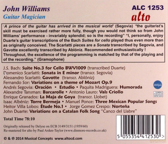 John Williams: Guitar Magician (Spanish & Latin Plus A Bach Cello Suite Transcribed) [CD]