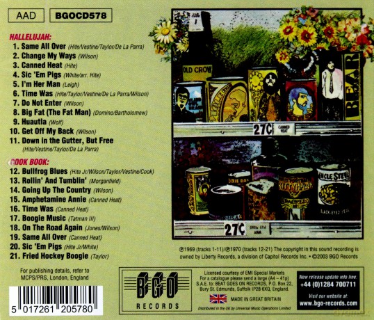 Canned Heat: Hallelujah Cookbook [CD]