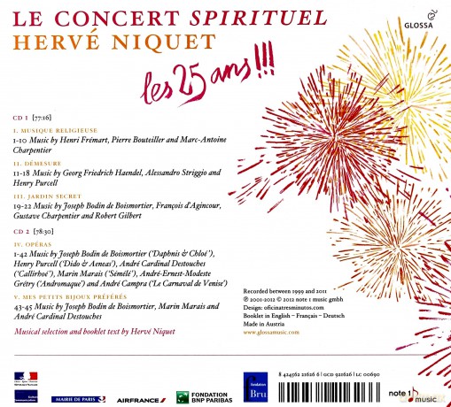 Herve Niquet: Handel - Charpentier - Sacred Music - Le Concert Spirituel [2CD]