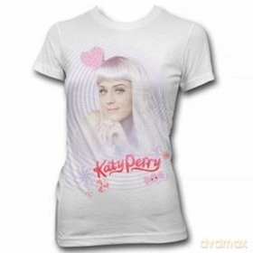 Katy Perry: Candy Swirl, White Skinny (M) [T-Shirt]