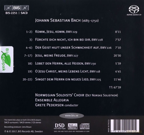 Ensemble Allegria: J.S. Bach: The Motets [SACD]