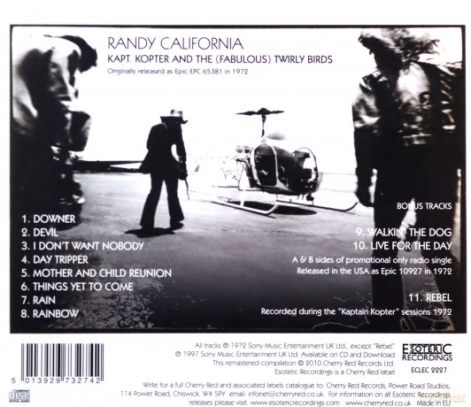 Randy California: Kapt Kopter And The (Fabulous) Twirly B [CD]