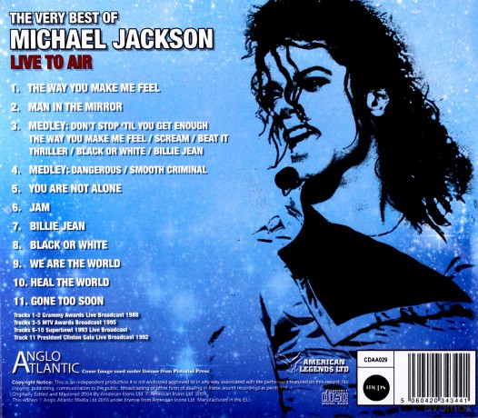 Michael Jackson: Live To Air - Previously Unreleased Live Broadcasts [CD]