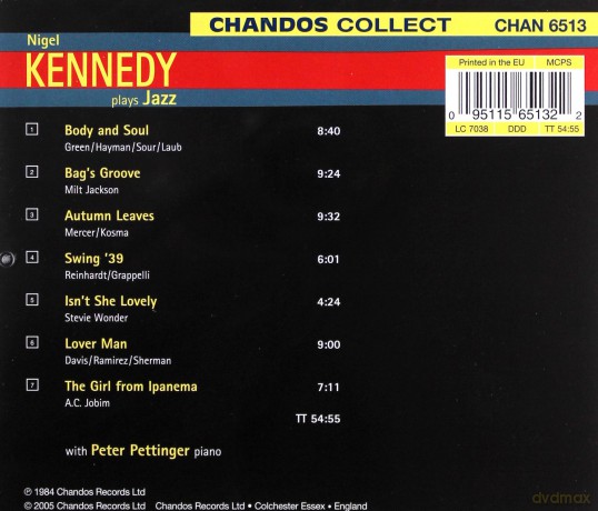 Nigel Kennedy: Nigel Kennedy Plays Jazz [CD]