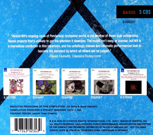 Krzysztof Penderecki: Symphonien Nr.1-8 [5CD]