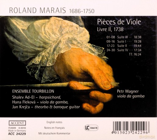 Petr Wagner - Ensemble Tourbillon: Roland Marais - Works For Viola Da Gamba [CD]