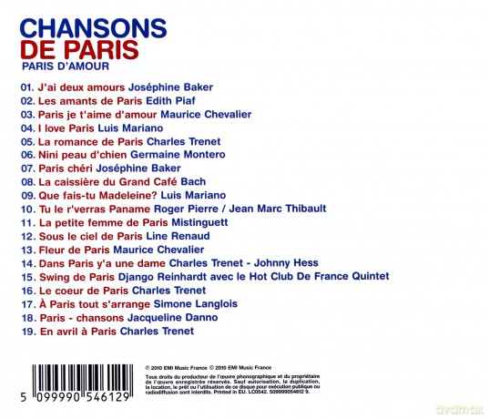 Chansons De Paris (Paris D`Amour) [CD]